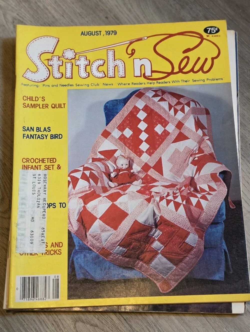 Vintage Stitch N Sew Magazine Lot 1979 1980 1981 Craft Sewing Patterns 6 Issues
